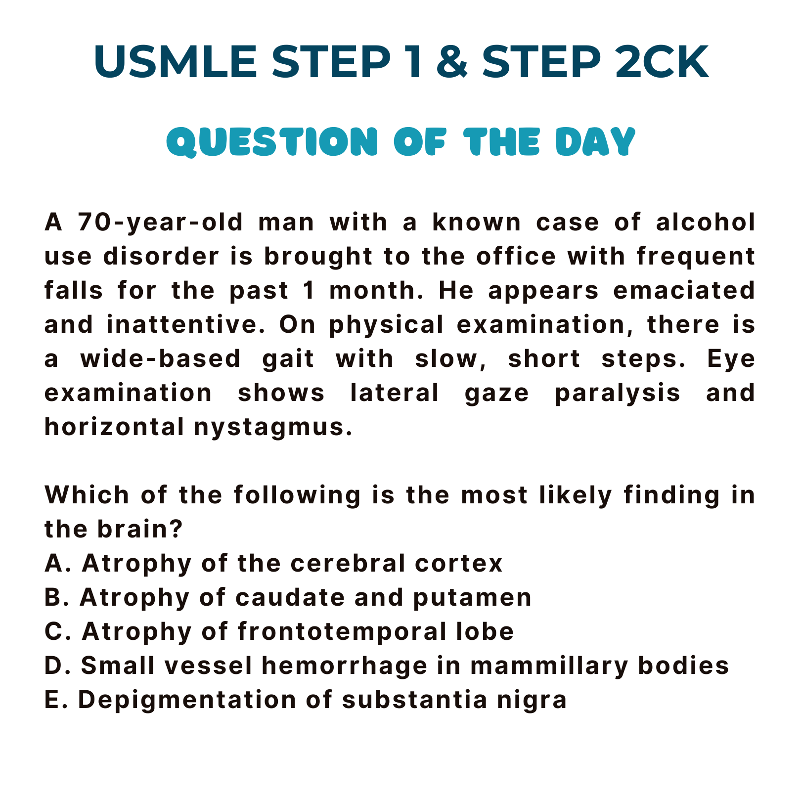 USMLE Question of the Day - Next Steps
