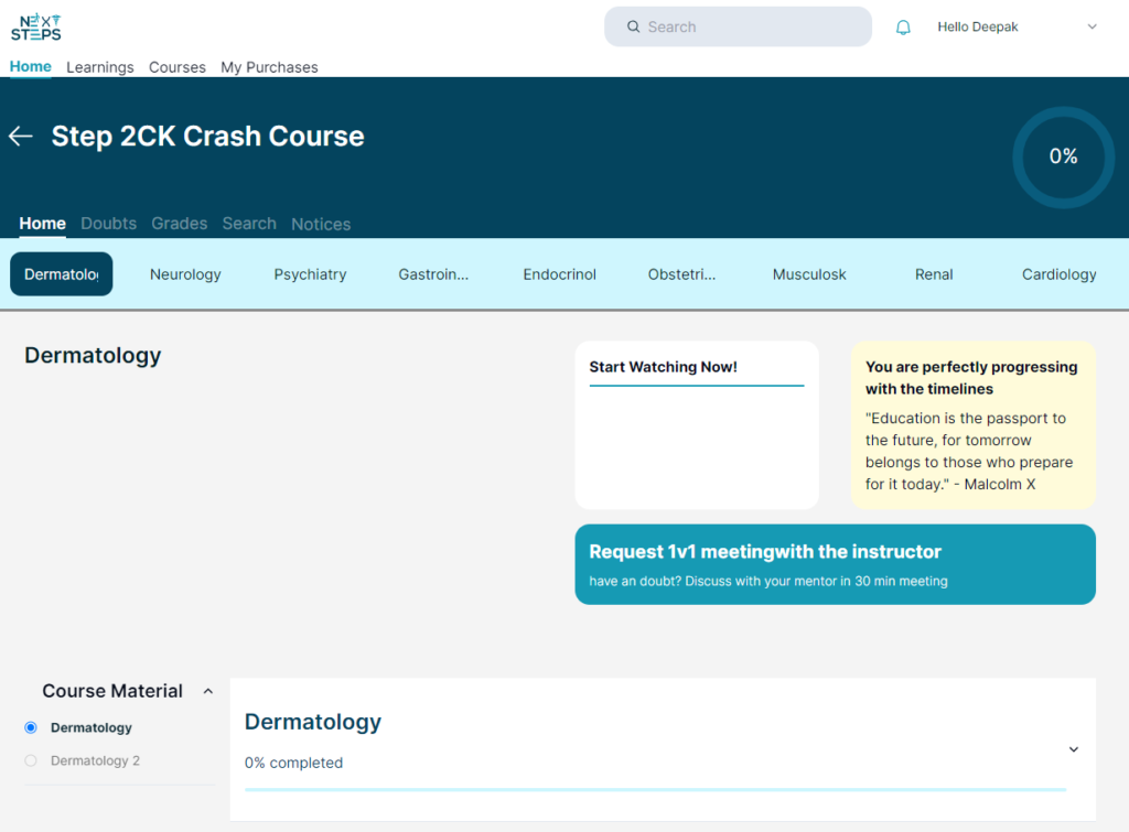 Step 2 Ck Crash Course - Next Steps